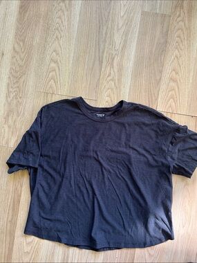 Old Navy Black Short-Sleeve Crewneck T-Shirt